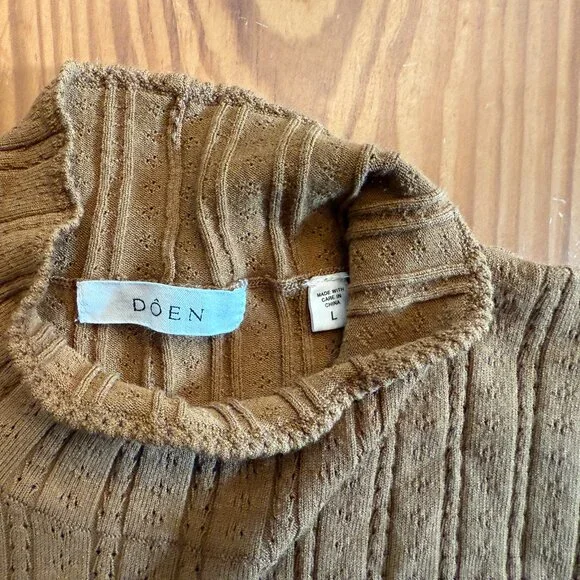 Doen Oslo Turtleneck Toasted Pecan Size Large - Picture 9 of 10